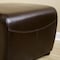 Baxton Studio Dark Brown Full Leather Ottoman With Rounded Sides A-1777 - alternate 2